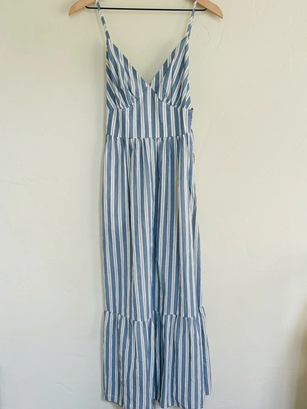 Universal Thread Women’s Pullover Maxi A-Line Dress Blue Striped Size XS NWT